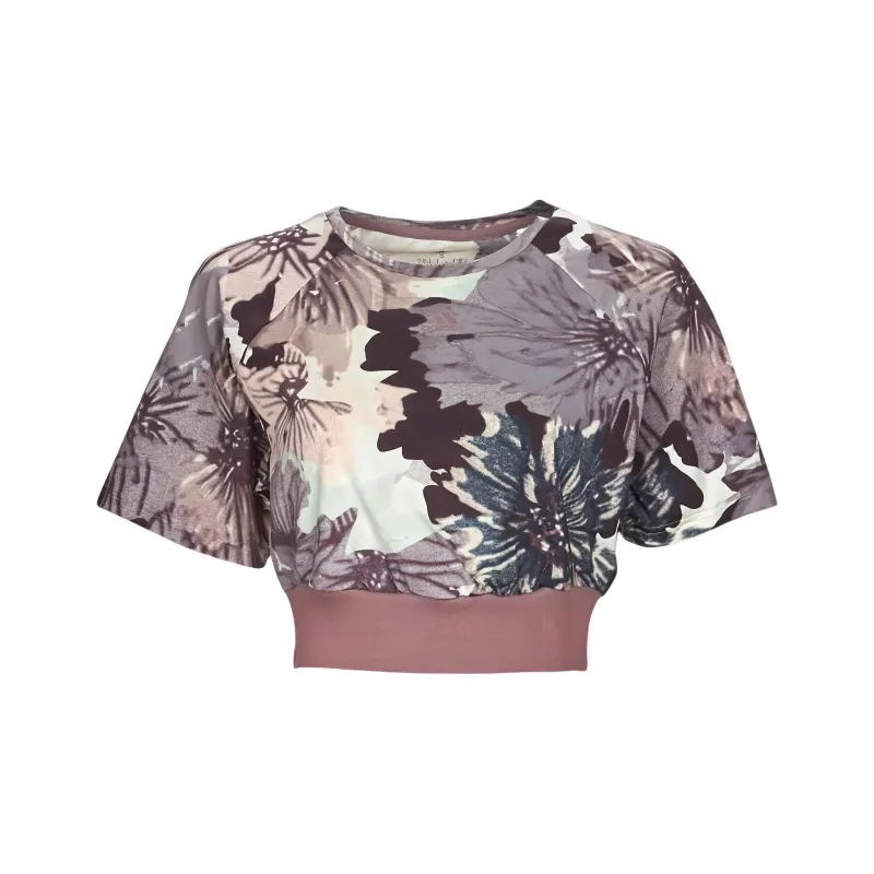 Adidas ALLOVER PRINT T Shirts Women's Purple-0