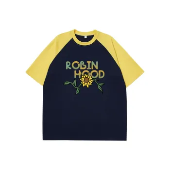 ROBINHOOD T Shirt Unisex Navy Blue & Yellow