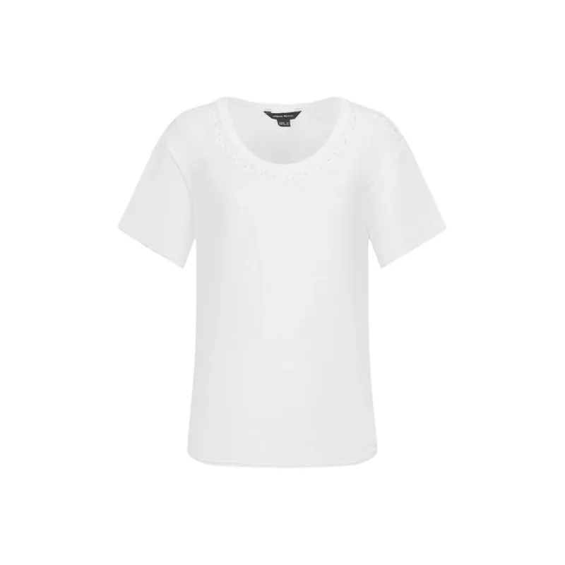 URBAN REVIVO T Shirt Women's Raw White-0