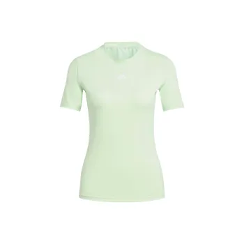 Adidas Women's Hyperglam T Shirt Semi Green Spark/White
