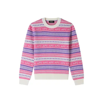 A.P.C Maisie Logo Intarsia Knit Crewneck Jumper