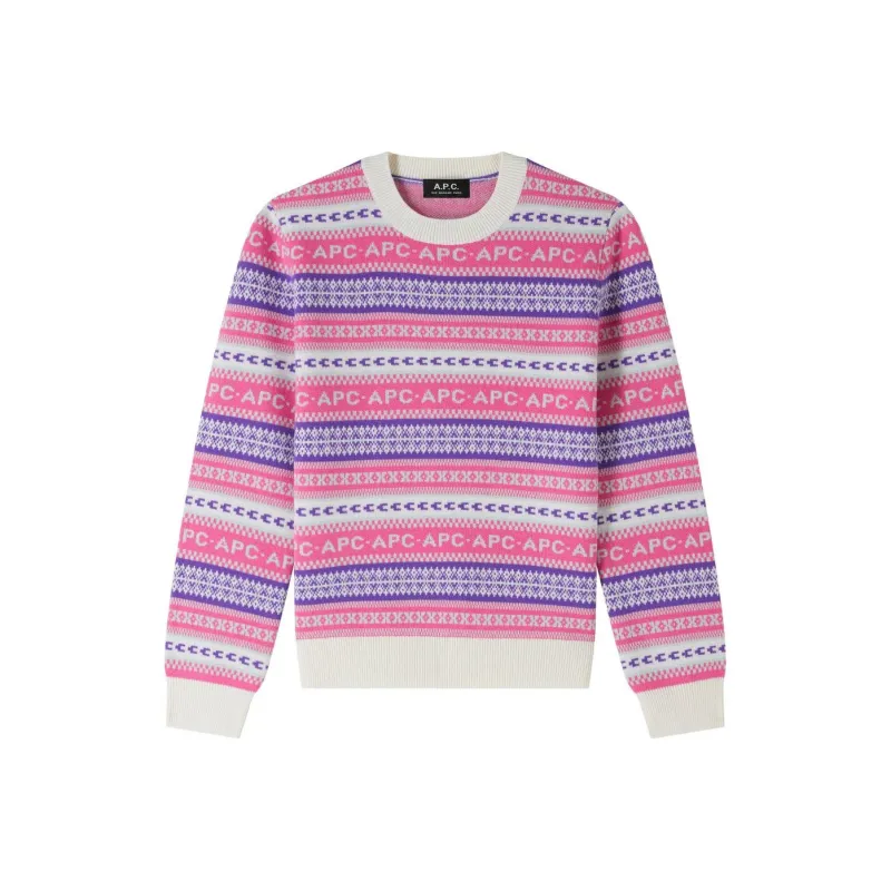 A.P.C Maisie Logo Intarsia Knit Crewneck Jumper-0