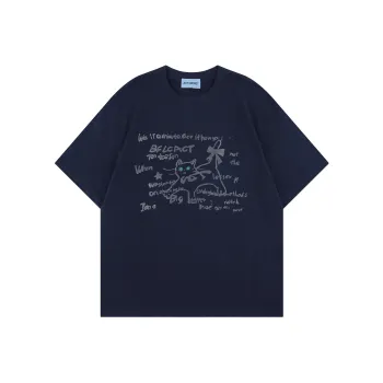 YINLEI T Shirts Unisex Navy Blue