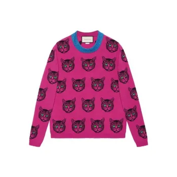 GUCCI Sweaters Women's Rose Red