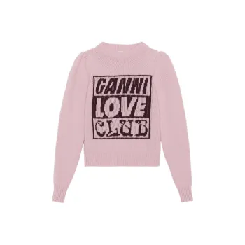 GANNI SS22 Sweater Knitwear Women's Pink