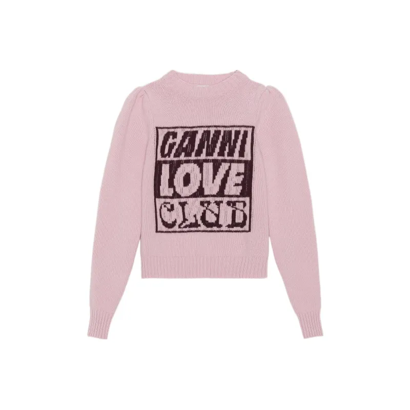 GANNI SS22 Sweater Knitwear Women's Pink-0