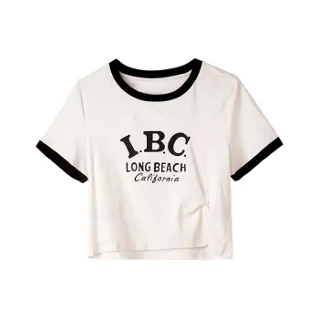 HIPPIEMISS Crop Tops Women's White