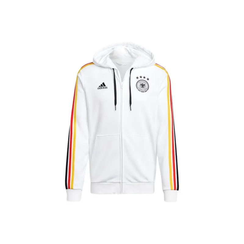 Adidas GERMANY DNA FULL-ZIP HOODIE Soccer Jerseys Men's White-0
