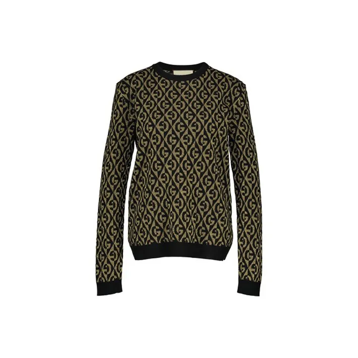 GUCCI Loose Fit Sweater Women's Black Gold Multicolor-0