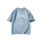 Haze Blue-Short-Sleeved-Lightning Badge White