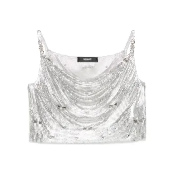 VERSACE Aluminum Metal Mesh Tank Top