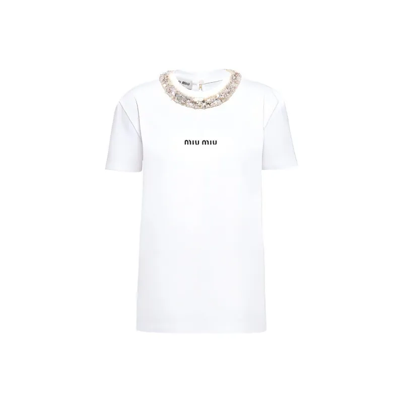 MIU MIU FW22 Regular T Shirt Women's White-1