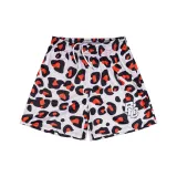 BKC Leopard Print Shorts-White Dot Leopard Print