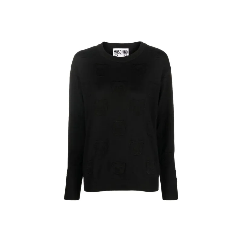 MOSCHINO Teddy Bear Jacquard Knitted Sweater-0
