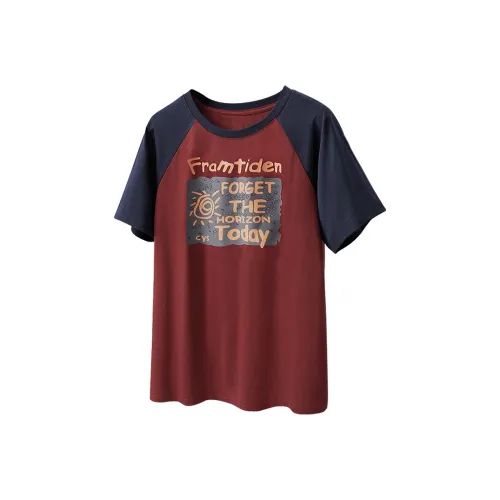 Cypress House Raglan Sleeve T Shirt Women's Dark Blue & Red