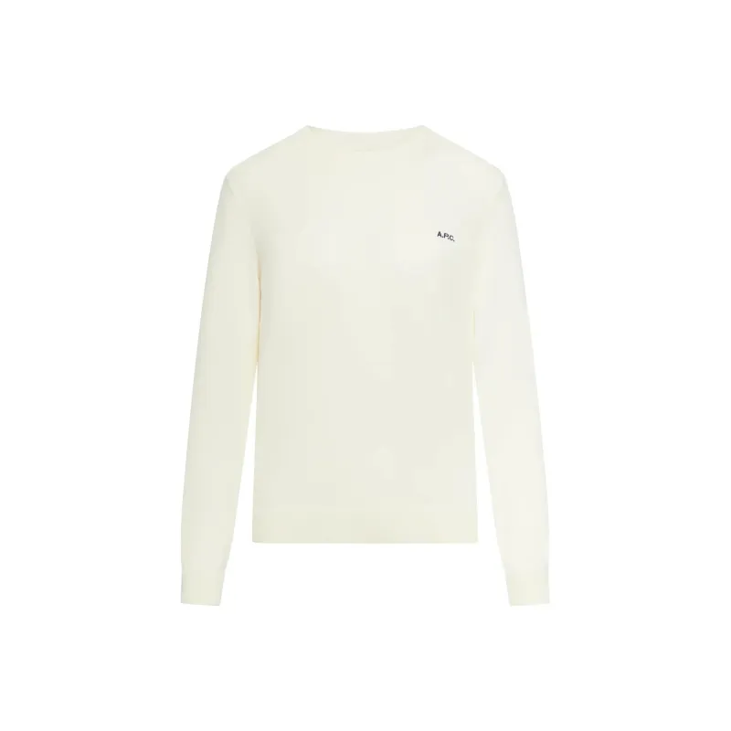 A.P.C Logo Embroidered Crewneck Jumper-0