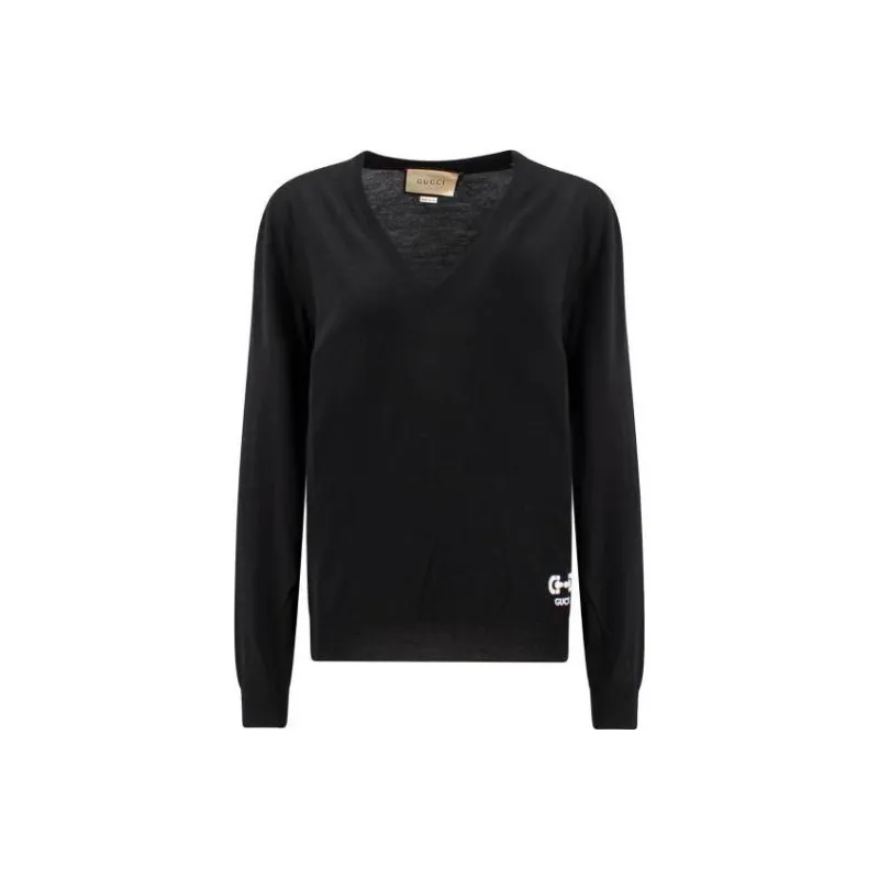 GUCCI V-Neck Long-Sleeved Jumper-0