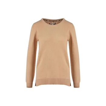 BARBOUR Pendle Crew Knit Sweatshirt Sweater Women's Caramel