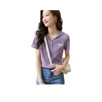 Mo Han Yi Mei Regular T Shirt Women's Purple