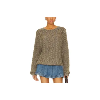 FREE PEOPLE Sweater Women's Olive Green