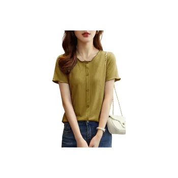 XWI T Shirt Women's Olive Green