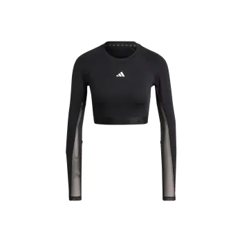 Adidas Free Shipping With AdiClub Hyperglam Training Cropped Long Sleeve Tee