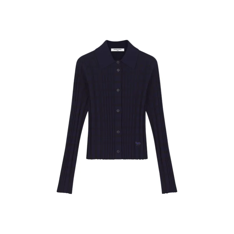 Maison Kitsuné Checked Knitted Shirt-0
