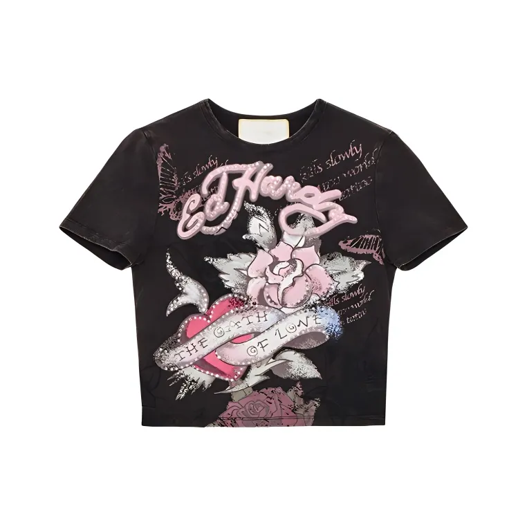 Ed Hardy SS24 Regular T Shirt Women's Black-0
