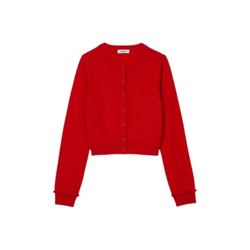 Sandro Ruffle-detail Button-up Cardigan
