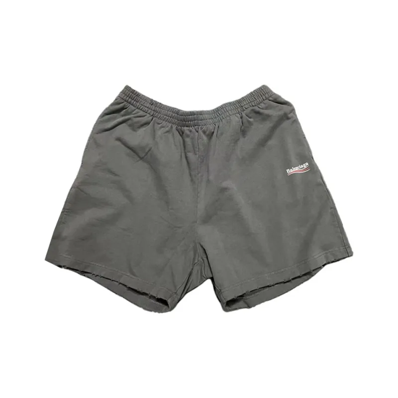 Balenciaga Casual Shorts Unisex Regular Fit Gray-0