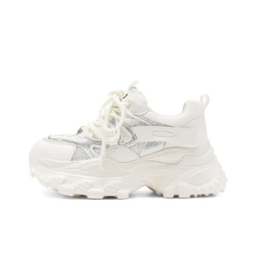 JOSINY Abrasion Resistant Slip Resistant Low Top Chunky Sneakers Women's