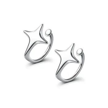 CENTURY&KINDLE S925 Silver Clip On Earrings Unisex