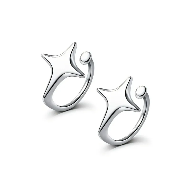 CENTURY&KINDLE S925 Silver Clip On Earrings Unisex-0