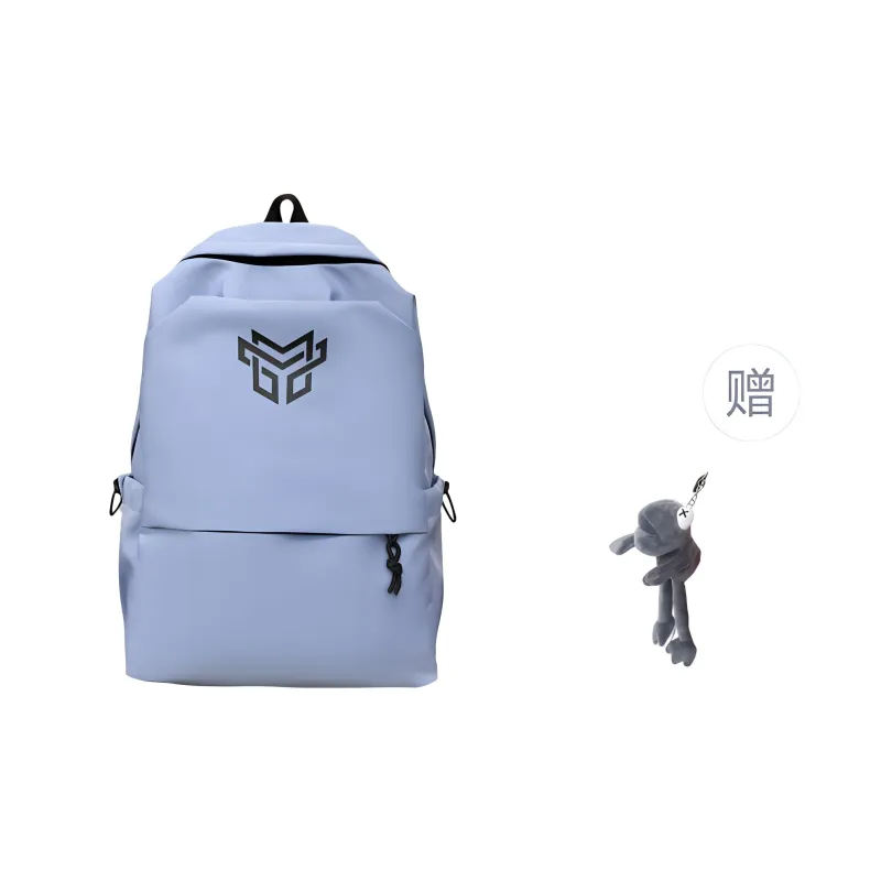 URBAN FOREST Nylon Backpack Unisex Black With White Logo/Black Logo/White/Gray/Blue-11