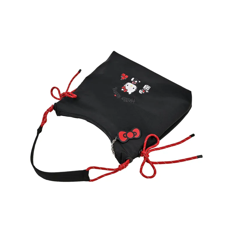 TOUTOU Hello Kitty Collaboration Hello Kitty Fabric Shoulder Bag Regular Women's Black/White-6