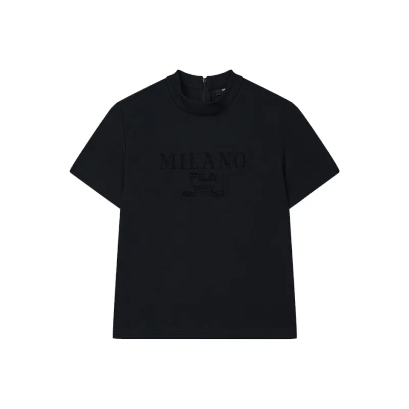 FILA FILA MILANO Italian Luxury Sports Collection T-Shirt Women's Jet Black-0