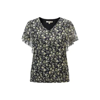 JZ Juzui T Shirt Women's Floral Black