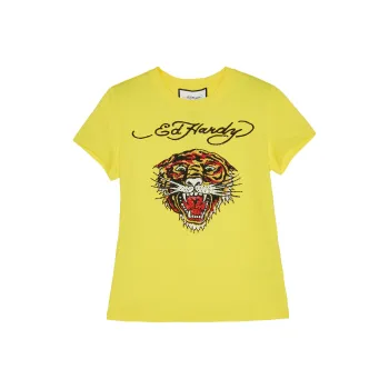 Ed Hardy T Shirt Women's Mango Mojito Yellow