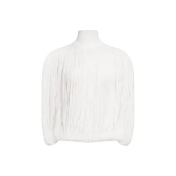 Alaia SS24 Sweater Women's Gray White
