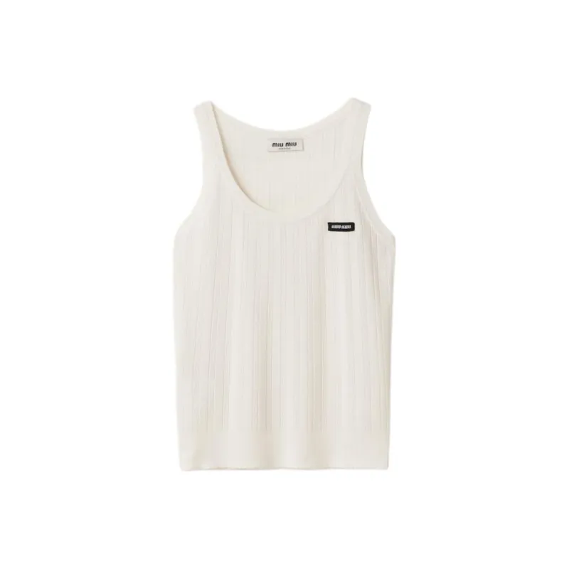 MIU MIU Tank Tops Women's White-0
