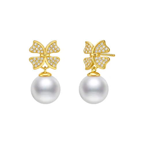 ME LUXE Pearl Hoop Earrings, Adorable Sweet Style, Classic And Versatile Women's