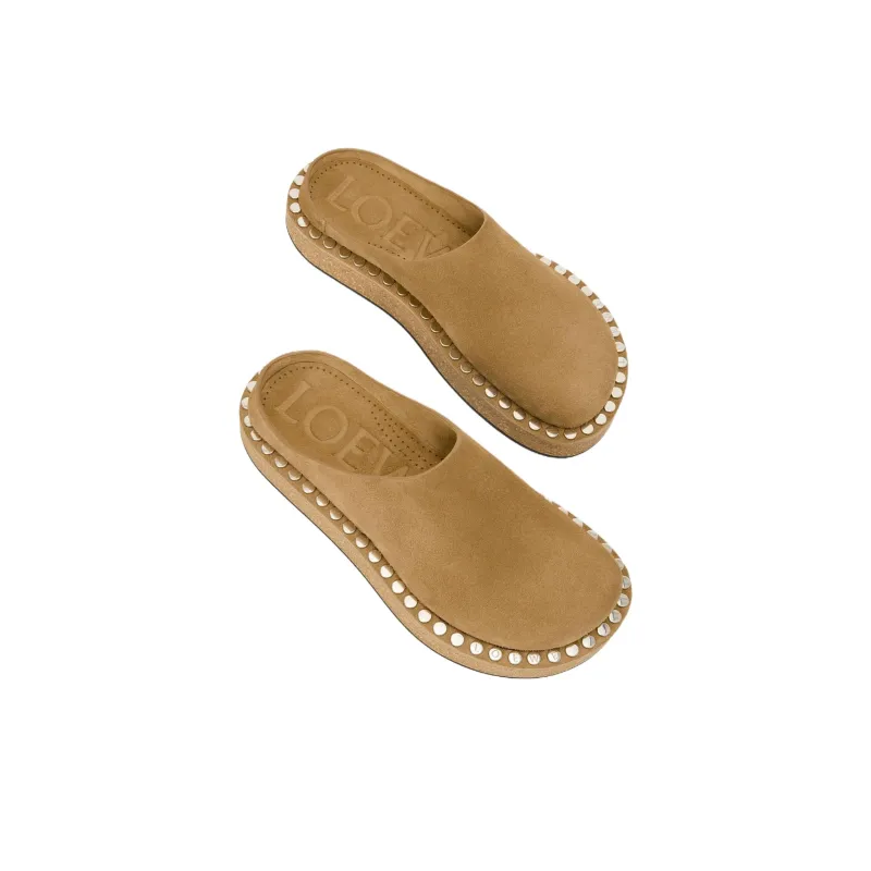 LOEWE Closed Toe Slippers Men's Brown-3