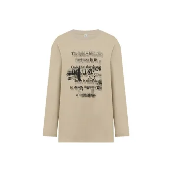MEIYANG T Shirt Women's Apricot
