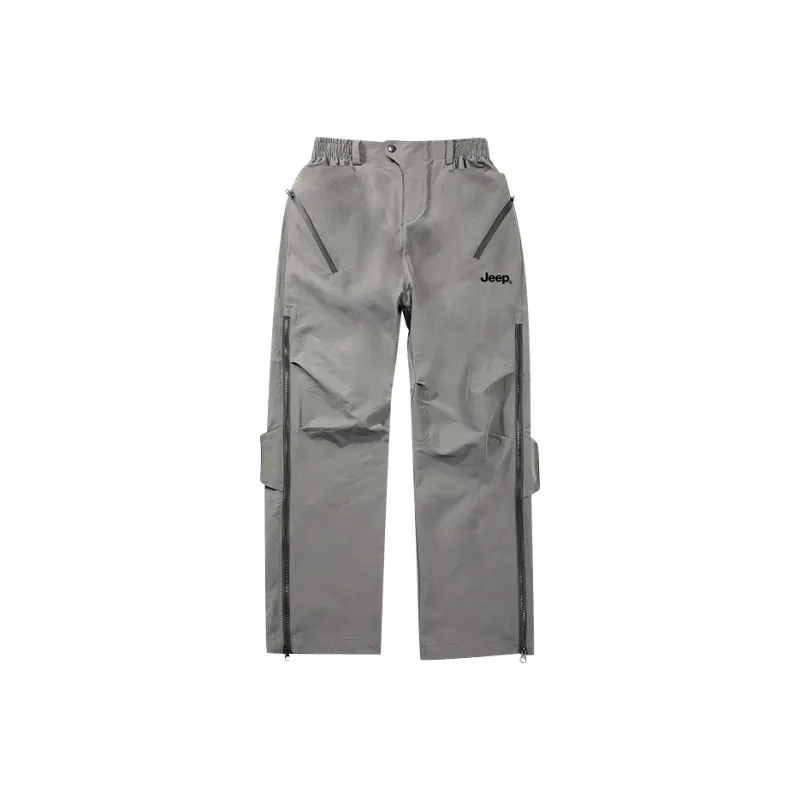 Jeep Individual Lace Up Straight Fit Casual Pants Unisex-150