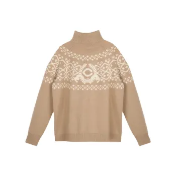 COACH FW24 Sweater Women's Mixed Brown Yellow