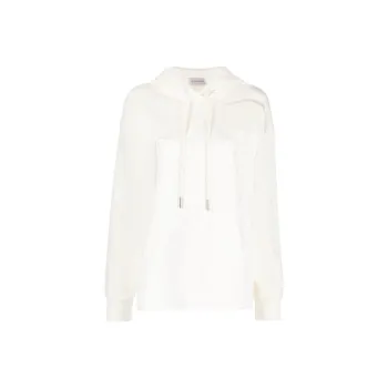 Moncler Logo Embroidered Drawstring Hoodie