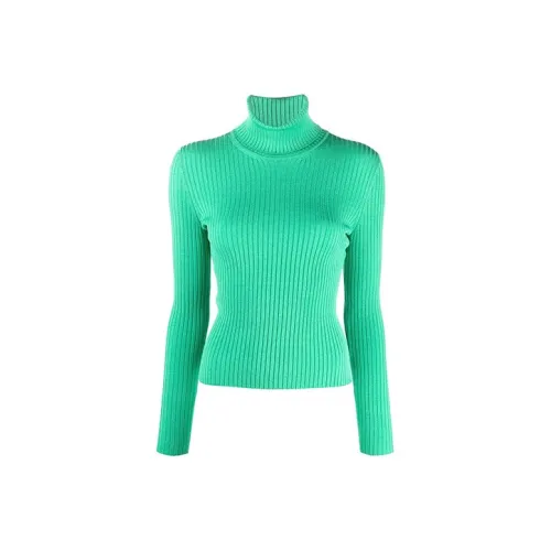 GUCCI Ribbed Turtleneck Sweater Green