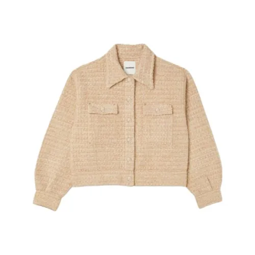 Sandro Crop Tops Women's Beige Yellow
