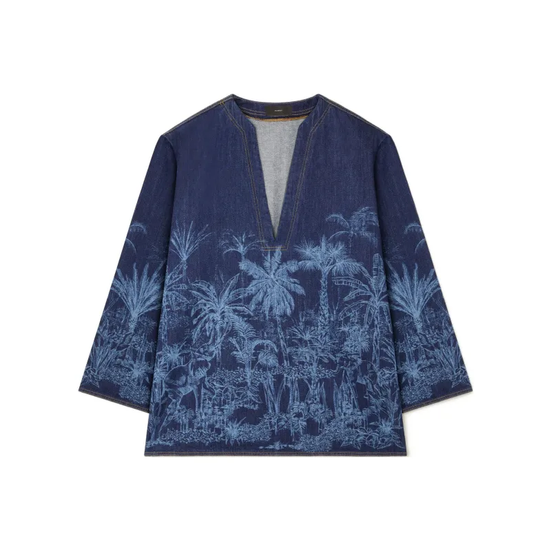 Alanui Loose Fit Denim Blouse-0