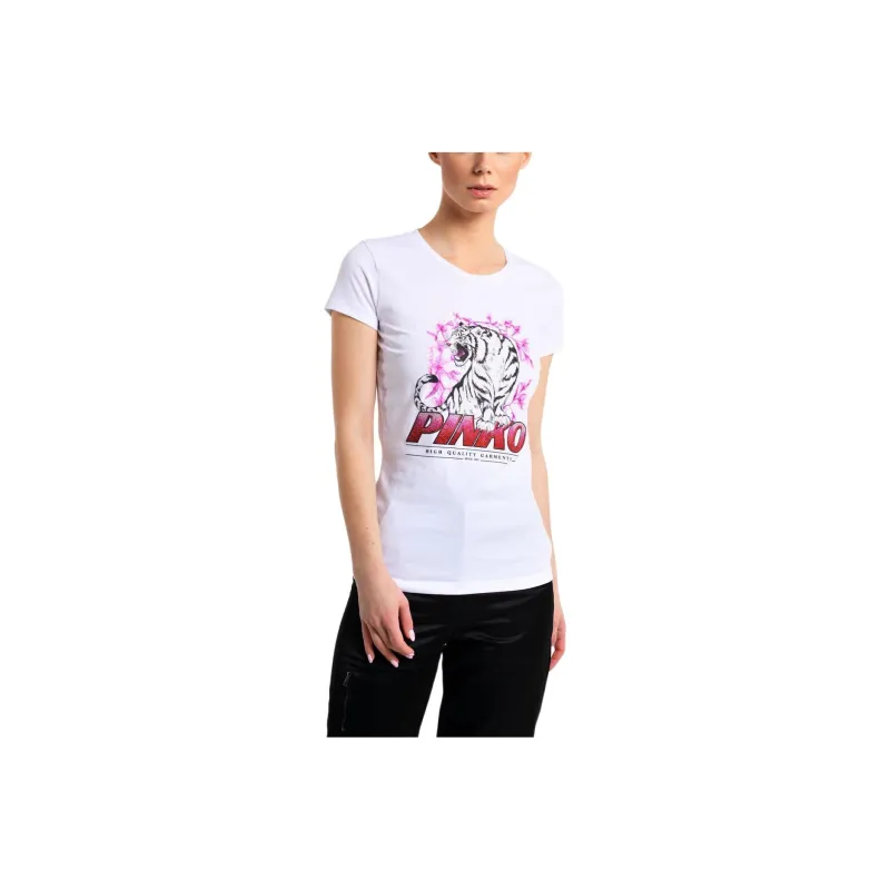 PINKO Tiger Printed Crewneck T-Shirt-0